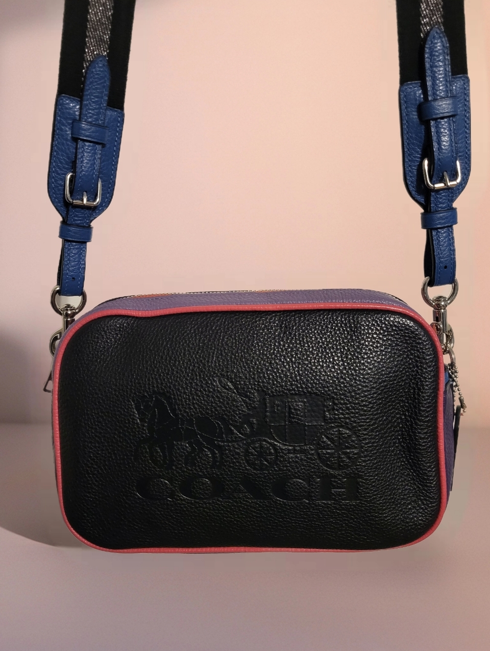 COACH Colorblock JESS Bag. Black, Blue.  Pink , And Purple. - Picture 11 of 11